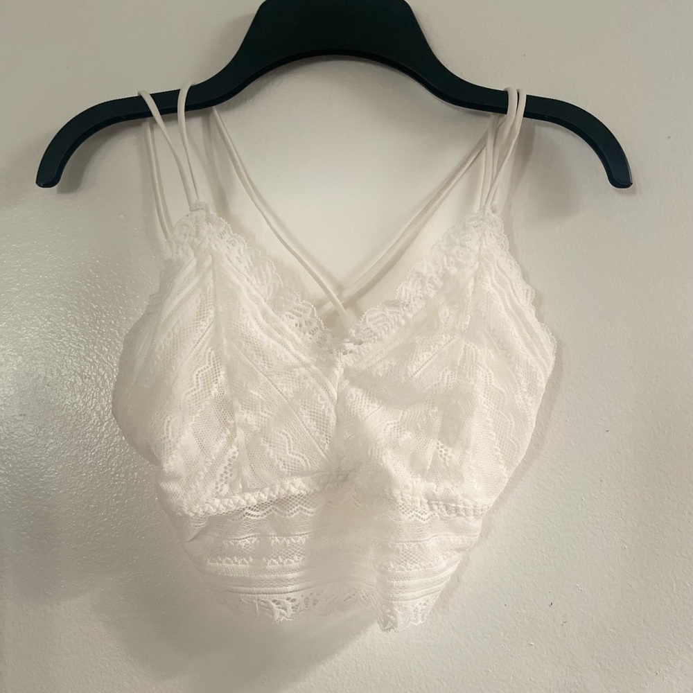 White lace bralette